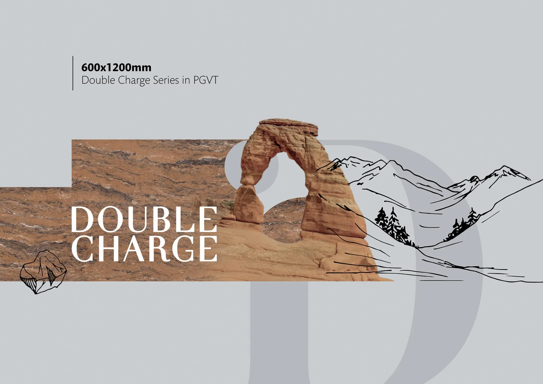 Double Charge polished tile collection sample