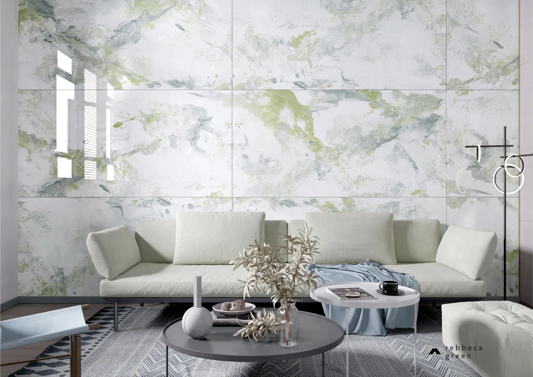 Rebecca high glossy tile collection sample